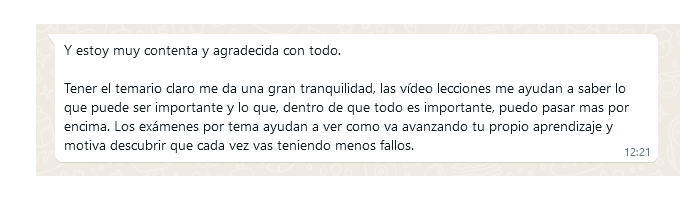 Testimonial de una séptima clienta